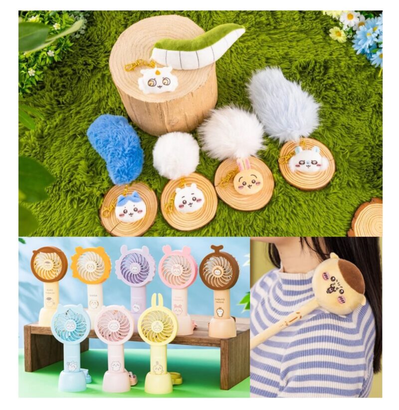 ちいかわ　吹き出し付き　5体 ちいかわ】まさかの肩たたき棒？や尻尾ふわふわのマスコット